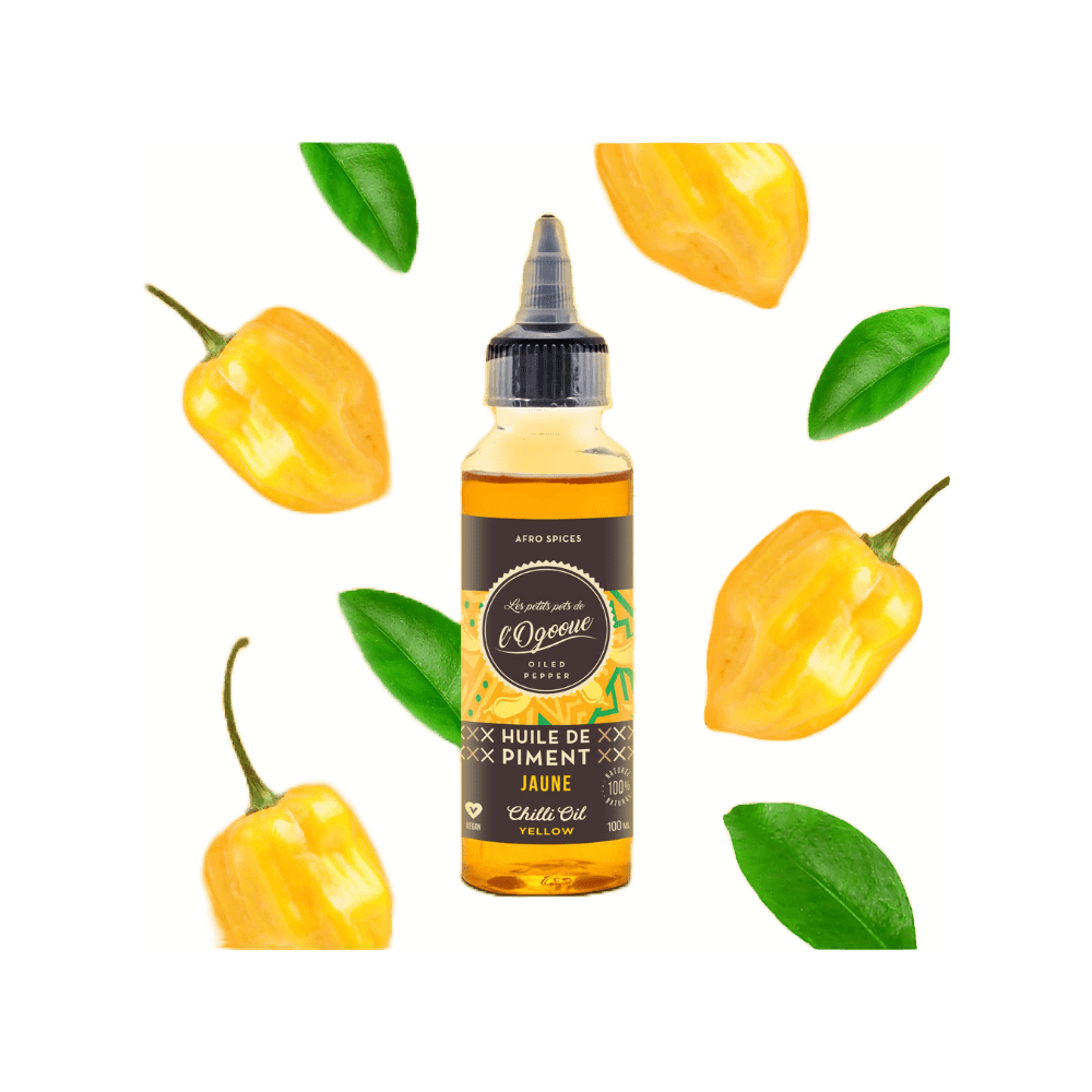 Huile piment jaune | LES PETITS POTS DE L'OGOOUÉ 100ml Huile piment jaune | LES PETITS POTS DE L'OGOOUÉ 100ml