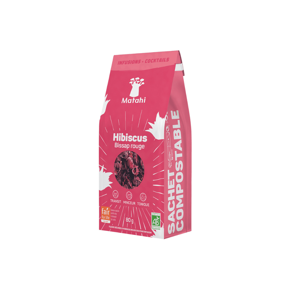 Fleurs d'hibiscus rouge bio | MATAHI 80g Fleurs d'hibiscus rouge bio | MATAHI 80g